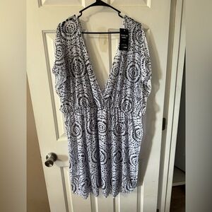 SHEIN Monochrome Swirl Print Dress